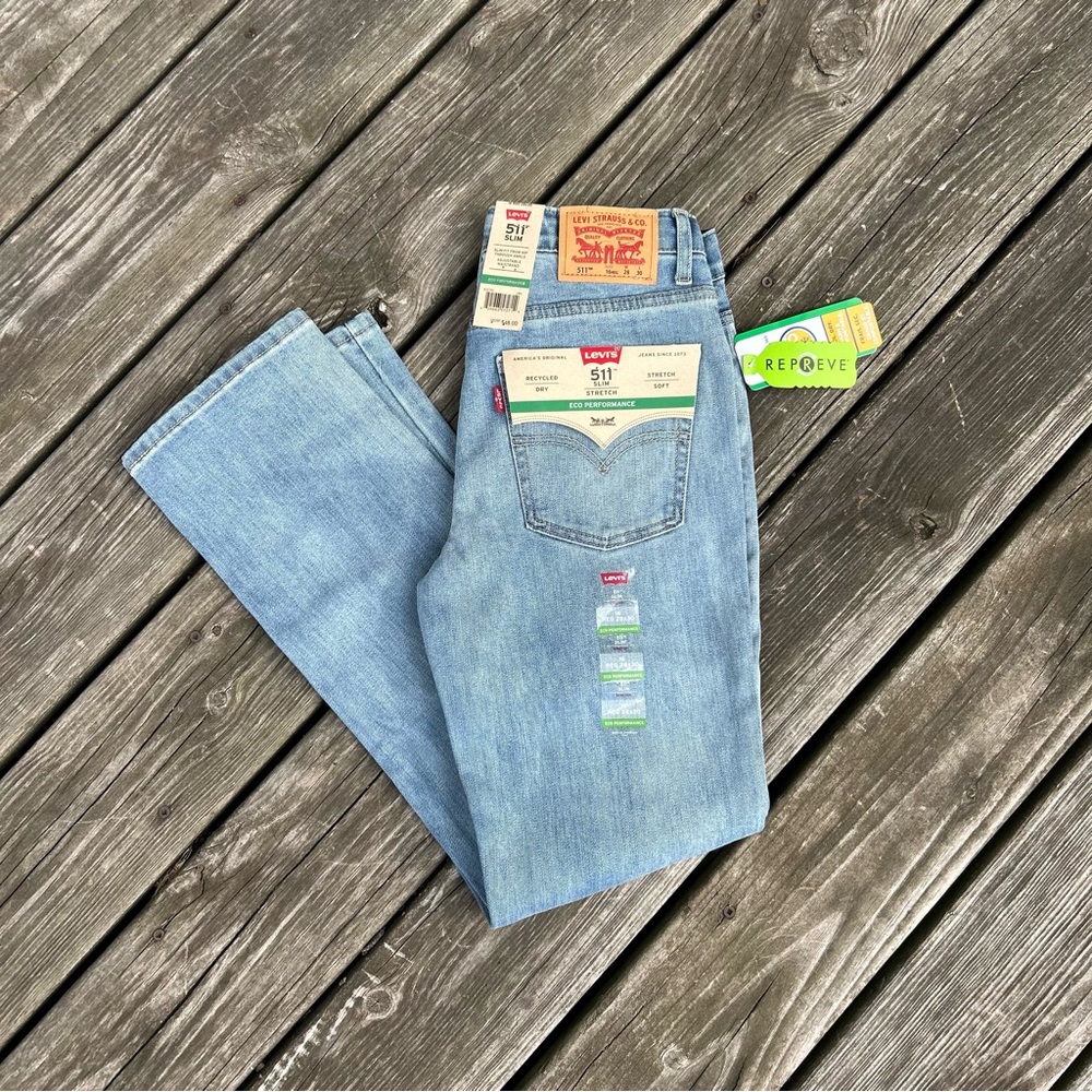 Levi's Boys' 511 Slim Fit Eco Performance Jeans Size 16 Reg (28x30) Blue Casual